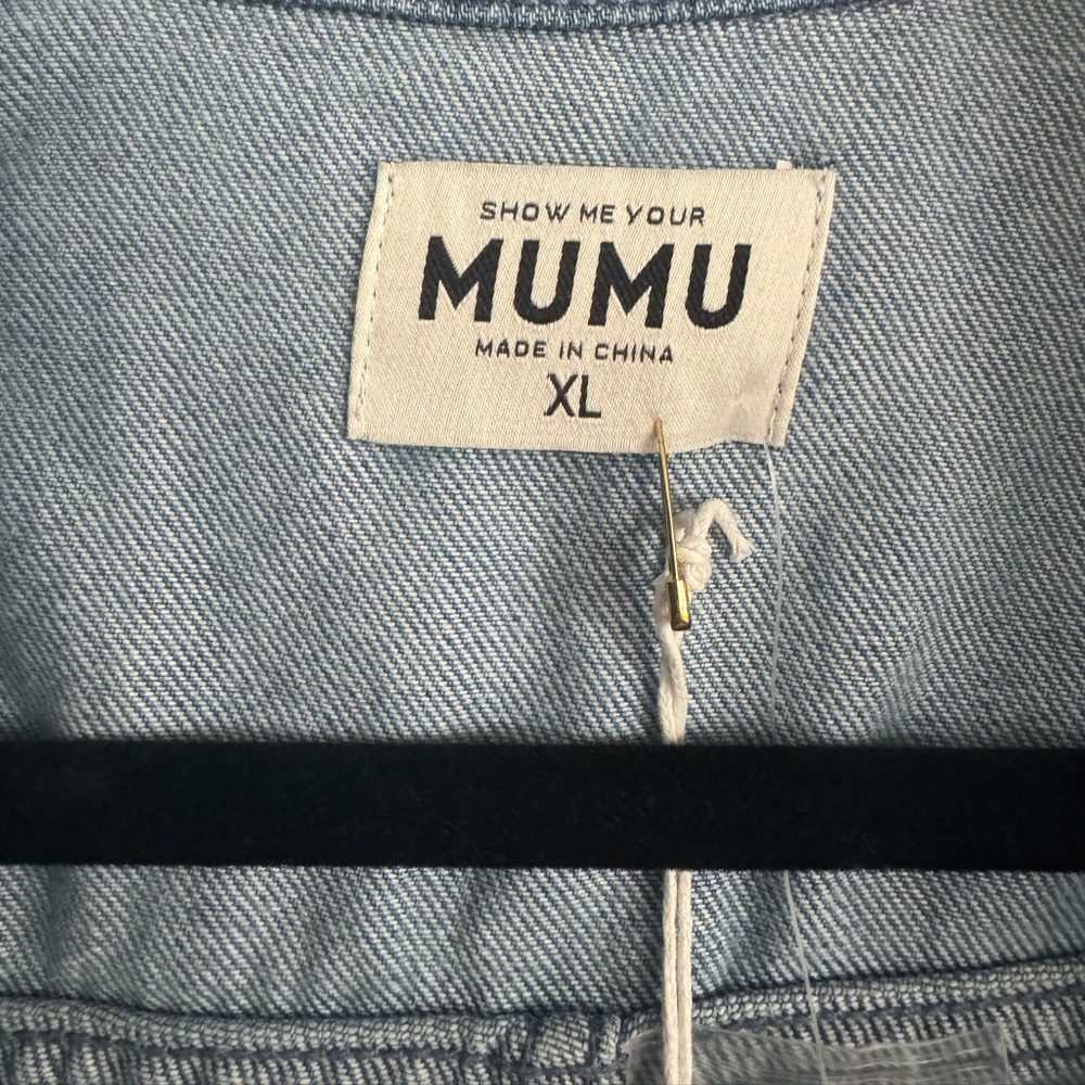 Show Me Your MuMu Fairfield Vest Dress ~ Gusty Blue - Picture 7 of 7